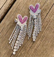 Load image into Gallery viewer, Rhinestone Pink Hearts