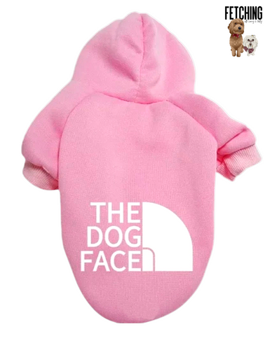 Dog Face Hoodie (pink)