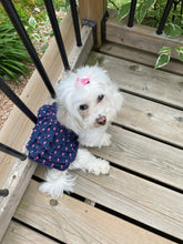 Load image into Gallery viewer, Ruffled Pink Skulls Denim Dress