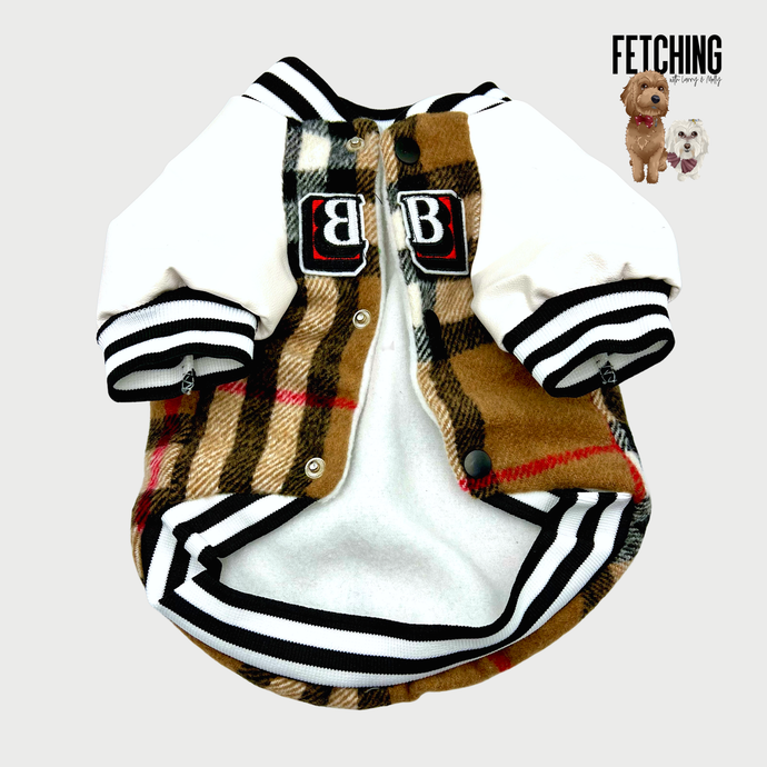 BB Faux Leather Varsity Jacket